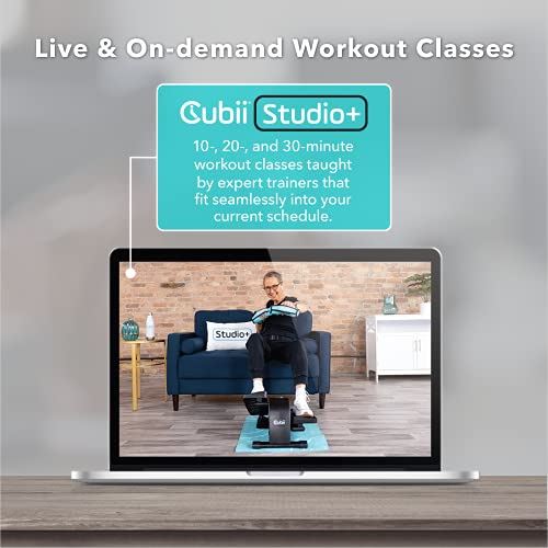 Cubii Pro �C Seated Under-Desk Elliptical �C Get Fit While You Sit �C Bluetooth Enabled, Sync with FitBit and Apple HealthKit- Chrome