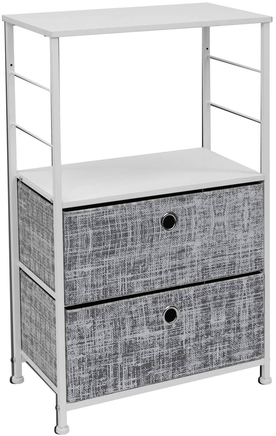 Sorbus Nightstand 2-Drawer Shelf Storage - Bedside Furniture Accent End Table Chest for Home, Bedroom, Office, College Dor