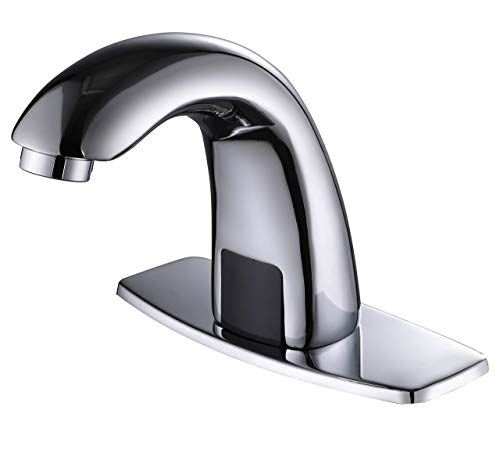 Bathroom Sink Faucet with Hole Cover Plate, Chrome Vanity Faucets, Hands