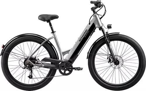 Schwinn Adult Coston 27.5” CE Step-Thru Electric Hybrid Bike