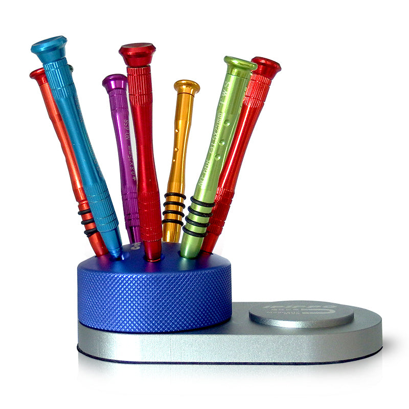 Rotating magnetic screwdriver holder High quality aluminum material Screwdriver storage box 9-hole batch socket