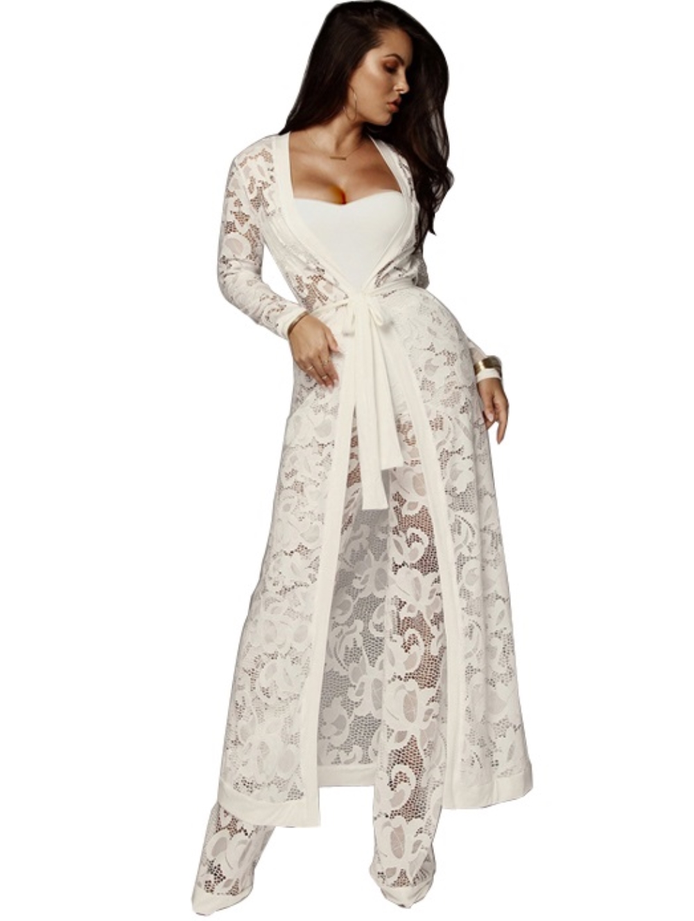 Matching 3PC Lace Pants Set