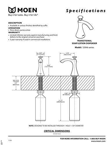 Kitchen Soap Dispenser with Above the Sink Refillable Bottle