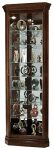 Drake Corner Curio Cabinet 680-483 w/ Seven Glass Shelves & Eight Level Display Case