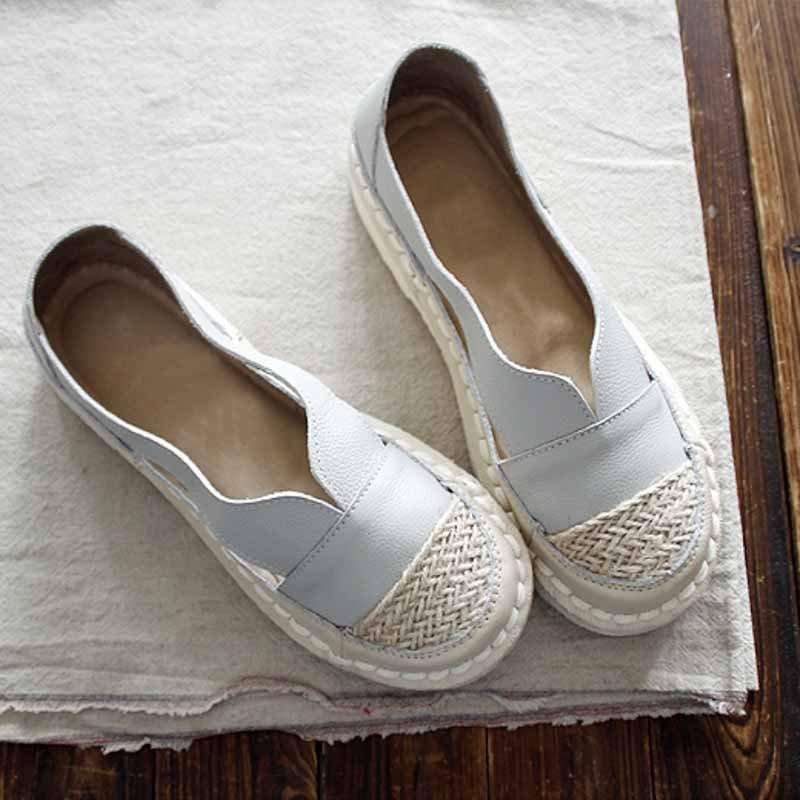 Flat Heel Leather Flats
