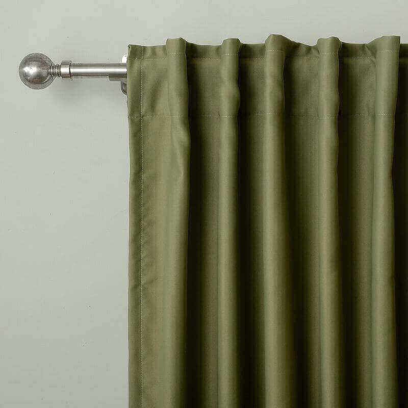 CUSTOM EDOARDO Olive Green Indoor Blackout Curtain