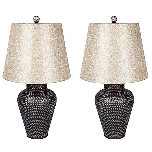Ceramic Retro Table lamp for Bedroom Living Room and Dining Room /2 pcs