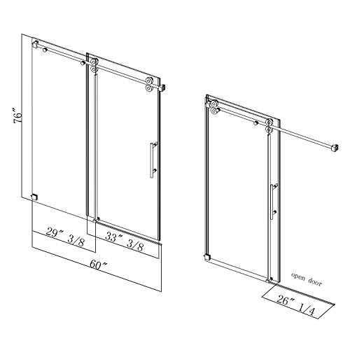 Clear Tempered Glass, Noiseless Impermeable Frameless Bathroom