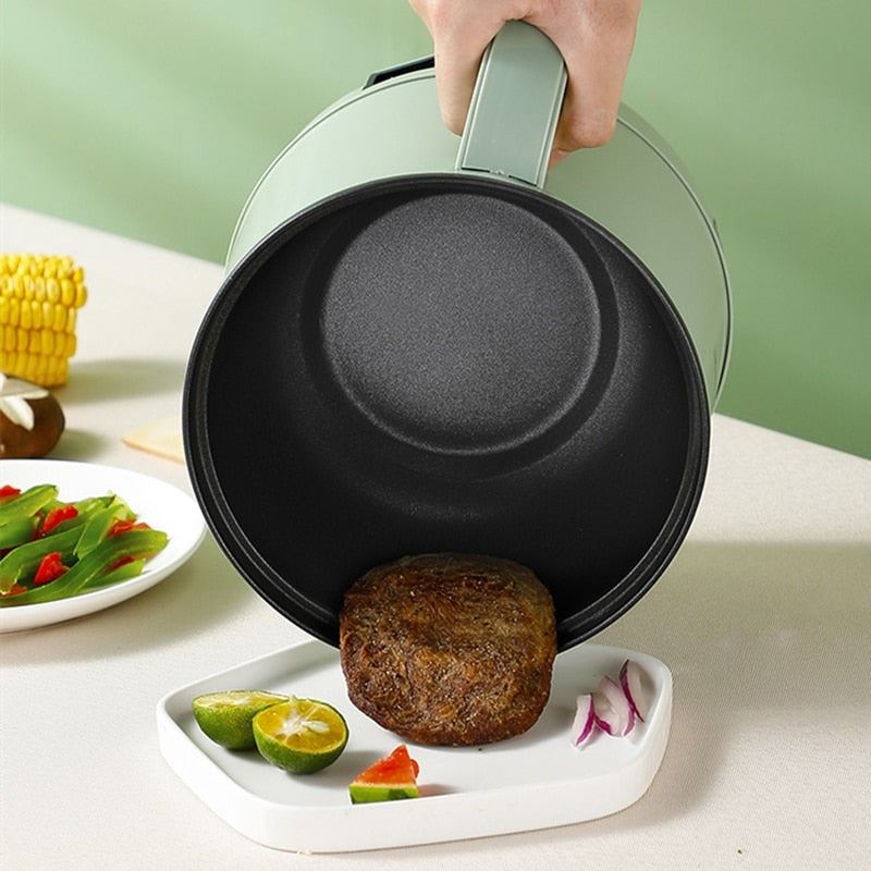 Household MultiCooker Electric Skillet Stainless Steel Rice Cooker Hotpot Noodles Soup Pot Eggs Food Steamer