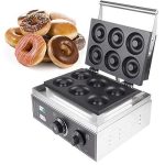 6 Holes Donut Maker Machine Commercial Waffle Donut Machine