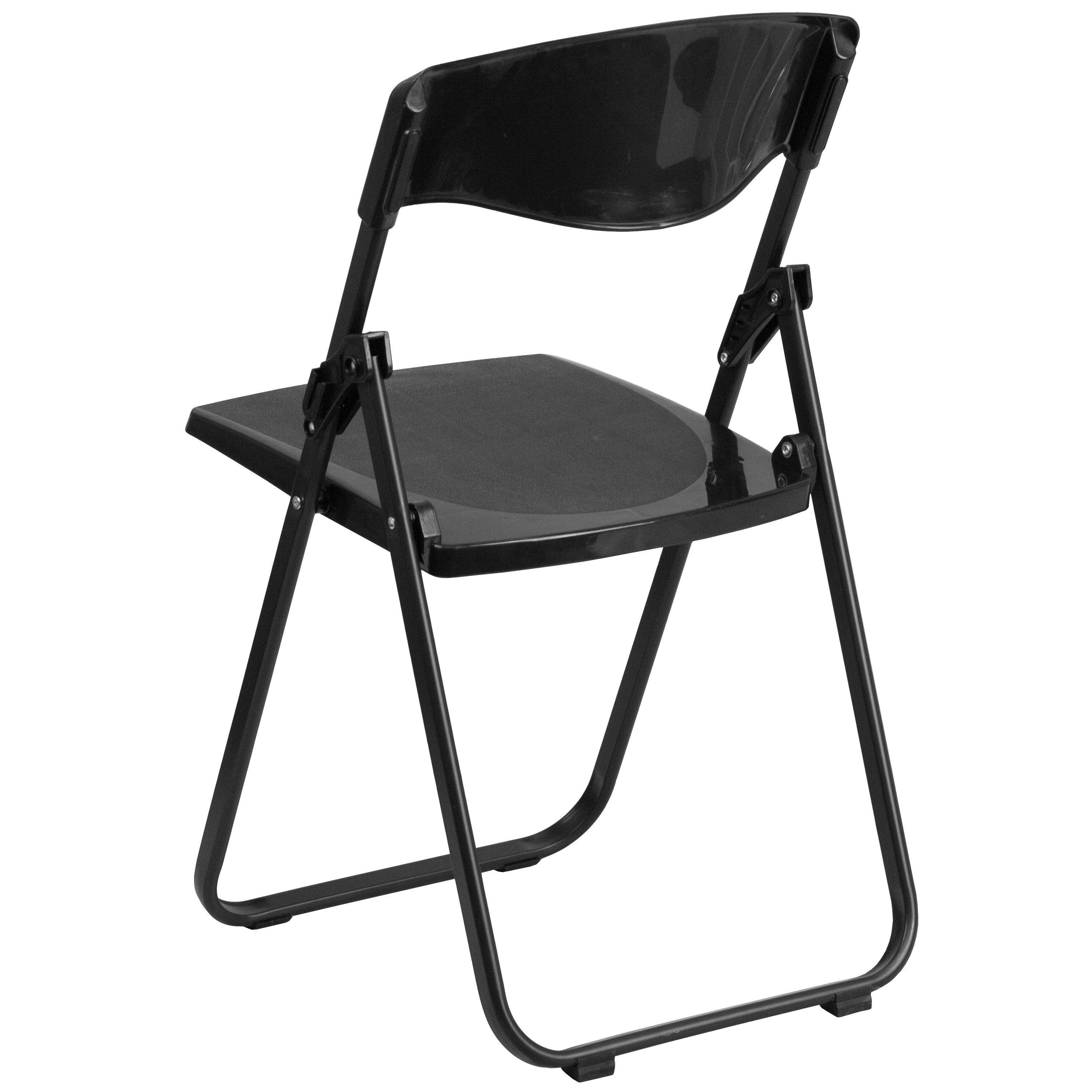 500 lb. Capacity Heavy-Duty Folding Chairs (Pack of 6) Black