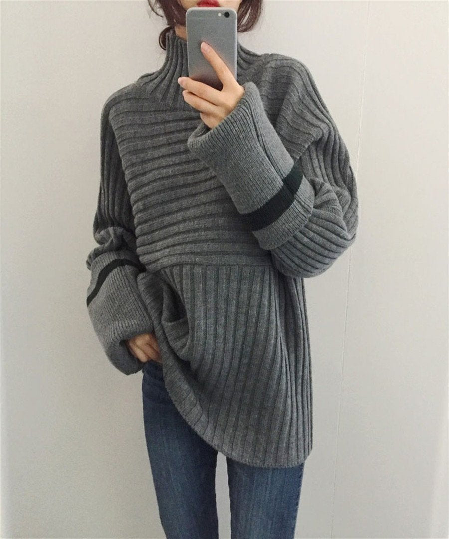 Fashion warm turtle neck sweater