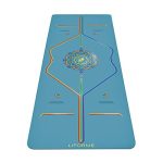 Liforme Inked Yoga Mat Collection – Free Yoga Bag, Patented Alignment System, Warrior-like Grip, Non-Slip, Eco-friendly, Biodegradable- Blue