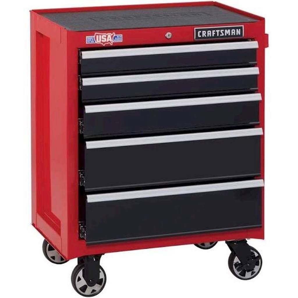 Craftsman 2000 Series 26.5-in W x 34-in H 5-Drawer Steel Rolling Tool Cabinet (Red) CMST22752RB