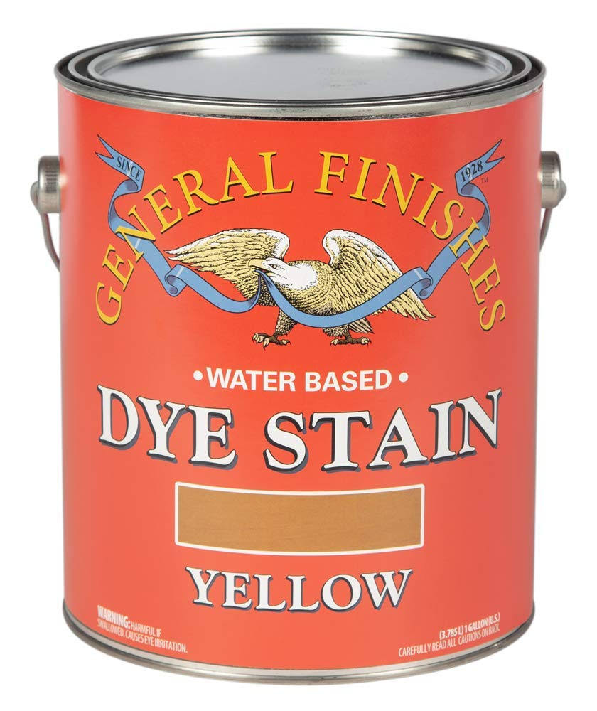 General Finishes DGY Water Based Dye, 1 Gallon, Yellow