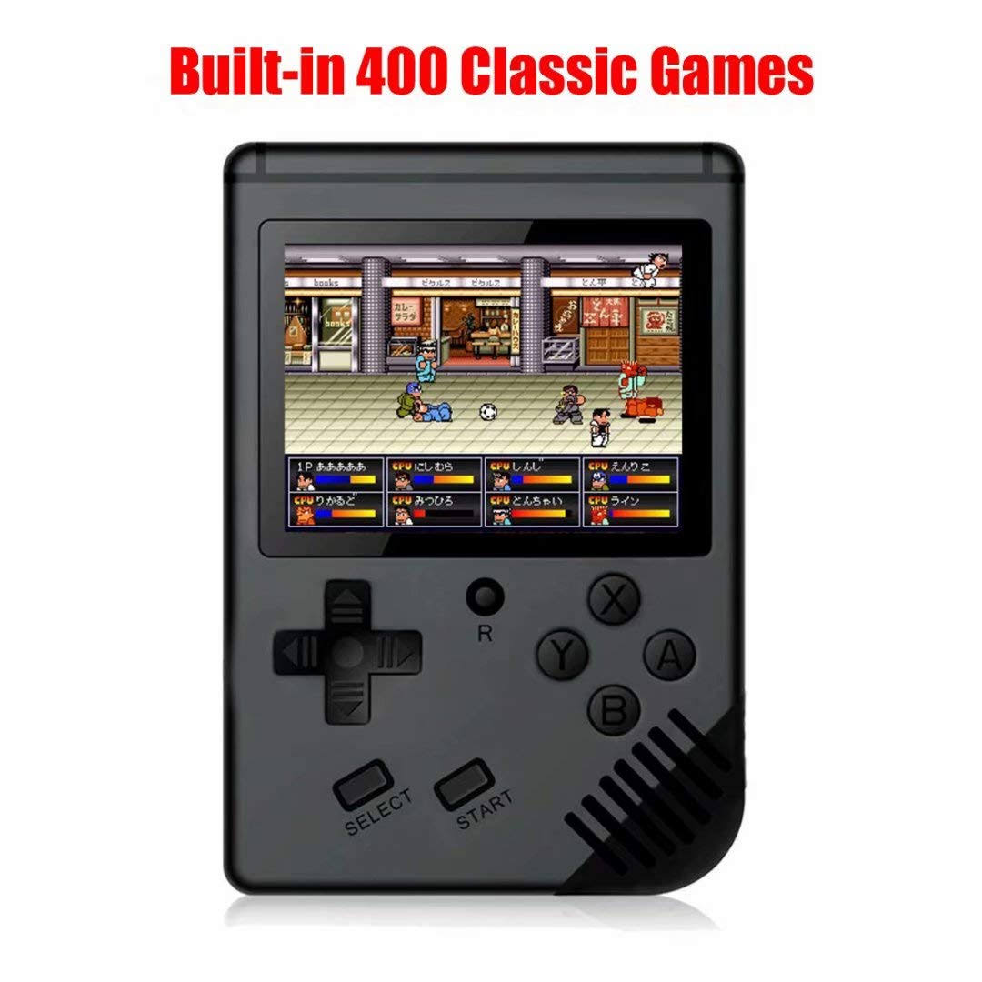 Qiaoniuniu Handheld Game Console Kids Gift 8 Bit Portable Classic Video Games 2.8 inch HD Screen 400 Classic Games Retro MD Paly