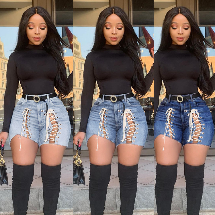 New Elastic Jeans Shorts Take Short Pants 999