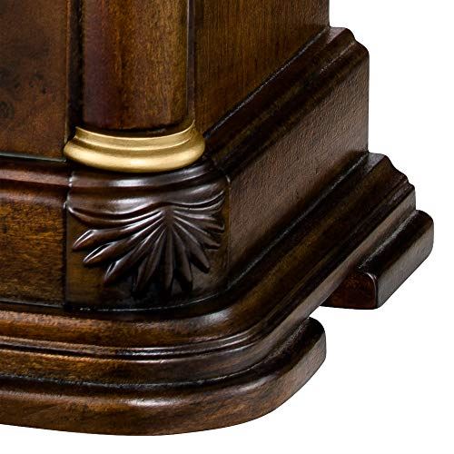 Bulova B1860 Vanderbilt Mantel Clock, Warm Walnut