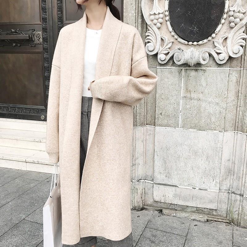 Oversized Cashmere Long Jacket Batwing Sleeve Knitted Cardigans