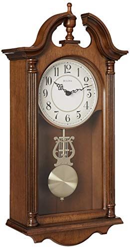 Bulova C1517 Saybrook Wall Clock/ Brown Cherry