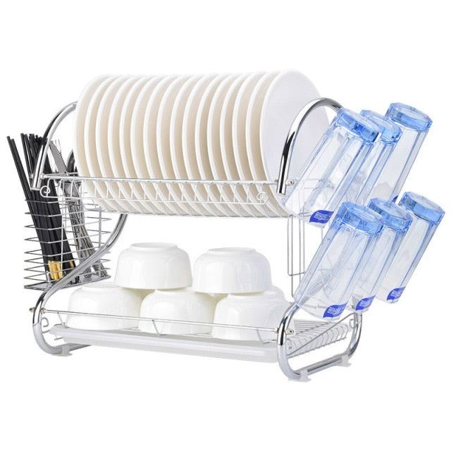 Kitchen Dish Rack Basket Galvanized Household Wash Great Kitchen Sink Dish Drain Drying Rack`