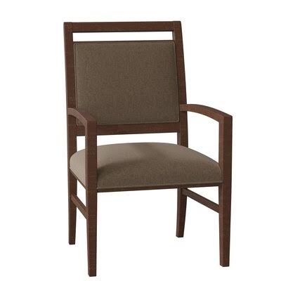 Preston Upholstered King Louis Back Arm Chair Fairfield Chair Walnut/9177 Granite 38x22H x 23x22W x 23x22D