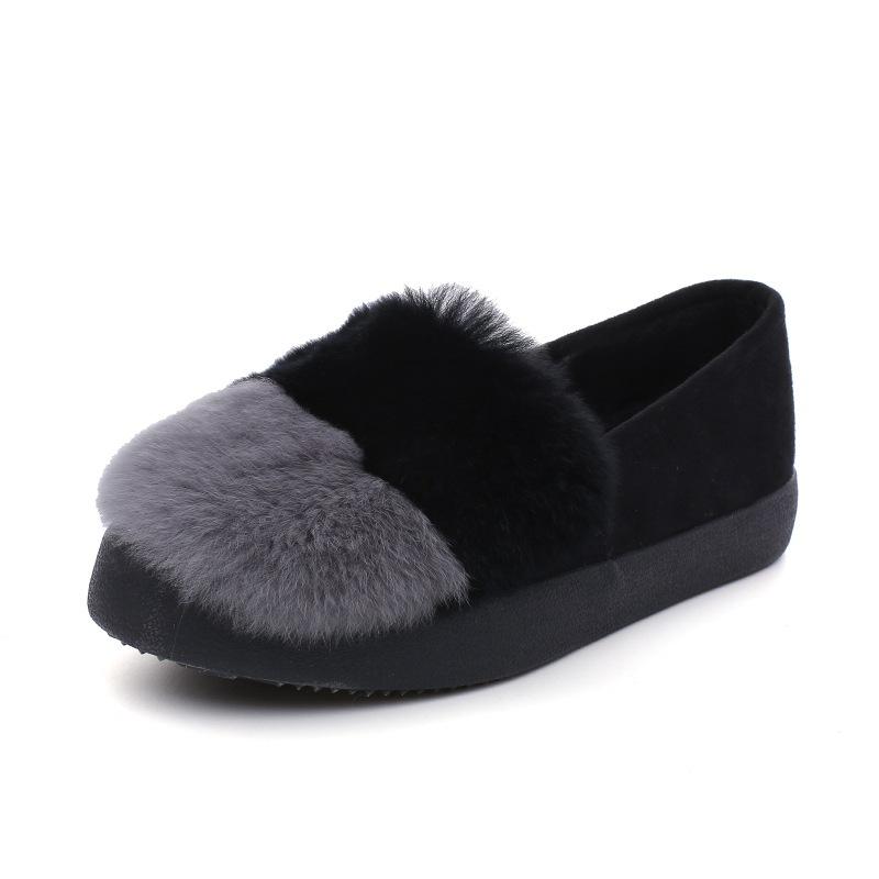 Women Cony Hair Winter Casual Platform Loafers