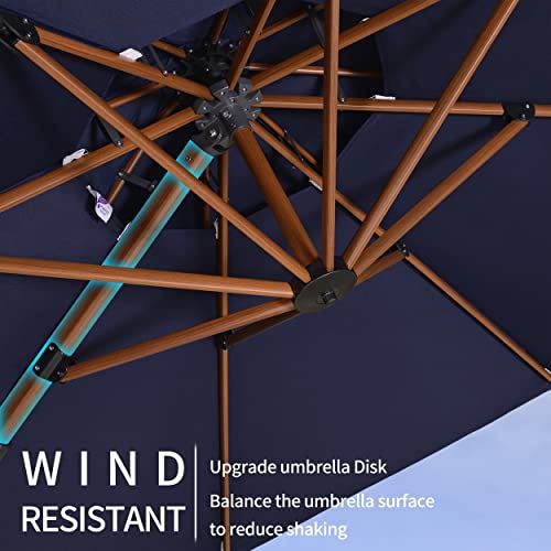 10�� Cantilever Square Umbrella �C Navy Blue