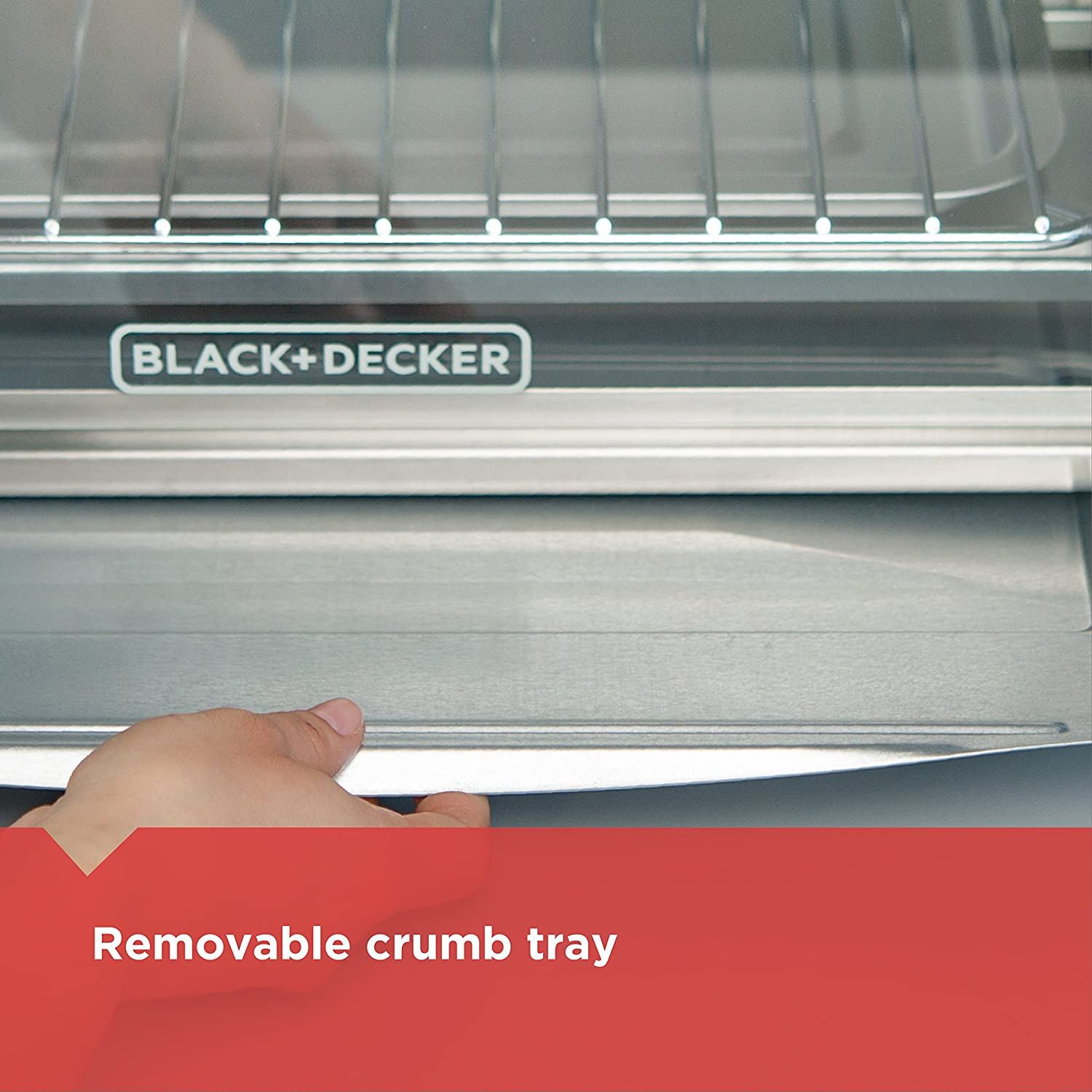 Black+Decker TO3290XSBD Toaster Oven, 8-Slice, Stainless Steel