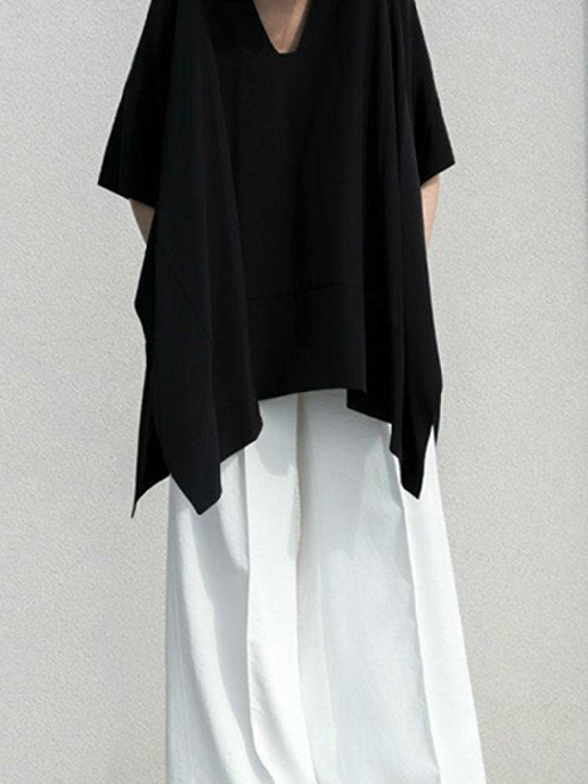 Cotton Batwing Plus Size Blouses & Shirt