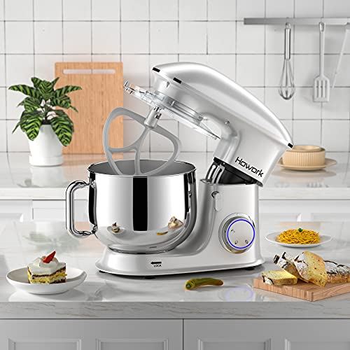 Electric Kitchen Mixer With Dough Hook, Beater & Egg Whisk, Dishwasher Safe