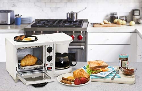 Maxi-Matic 3-in-1 Breakfast Station Toaster Oven with Timer, Medium