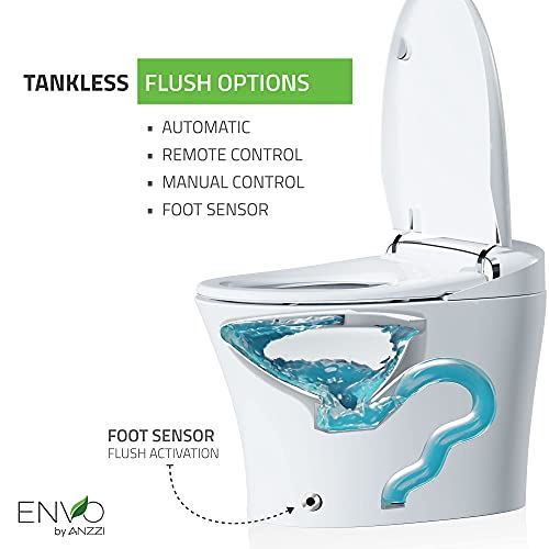 Auto Flush in White | Heated Water & Seat Remote Control Hands Free Operation