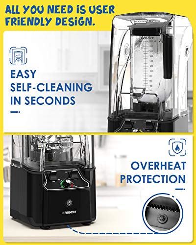 Quiet Shield Blender, High-Speed Countertop Blender with 2200W Base