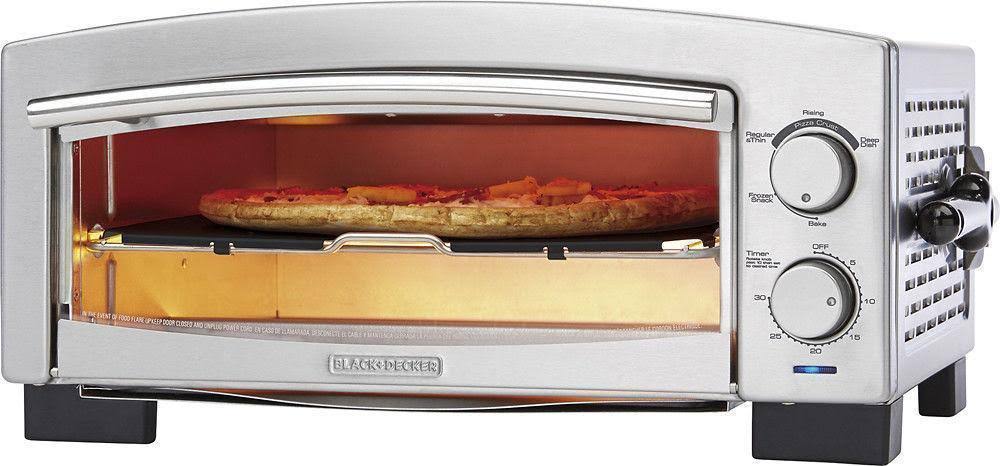 BLACK+DECKER P300S Steel Pizza Oven - 1575W - Silver
