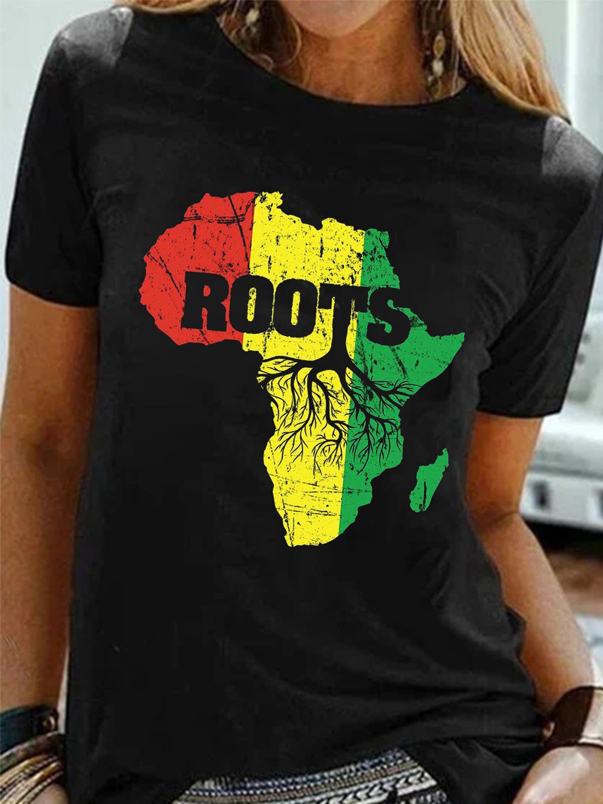 Black History Month Roots Shift Short Sleeve Vintage Shirts & Tops