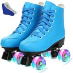 Gets Women��s Roller Skates PU Leather High-top Roller Skates, 37-US: 6 / pink