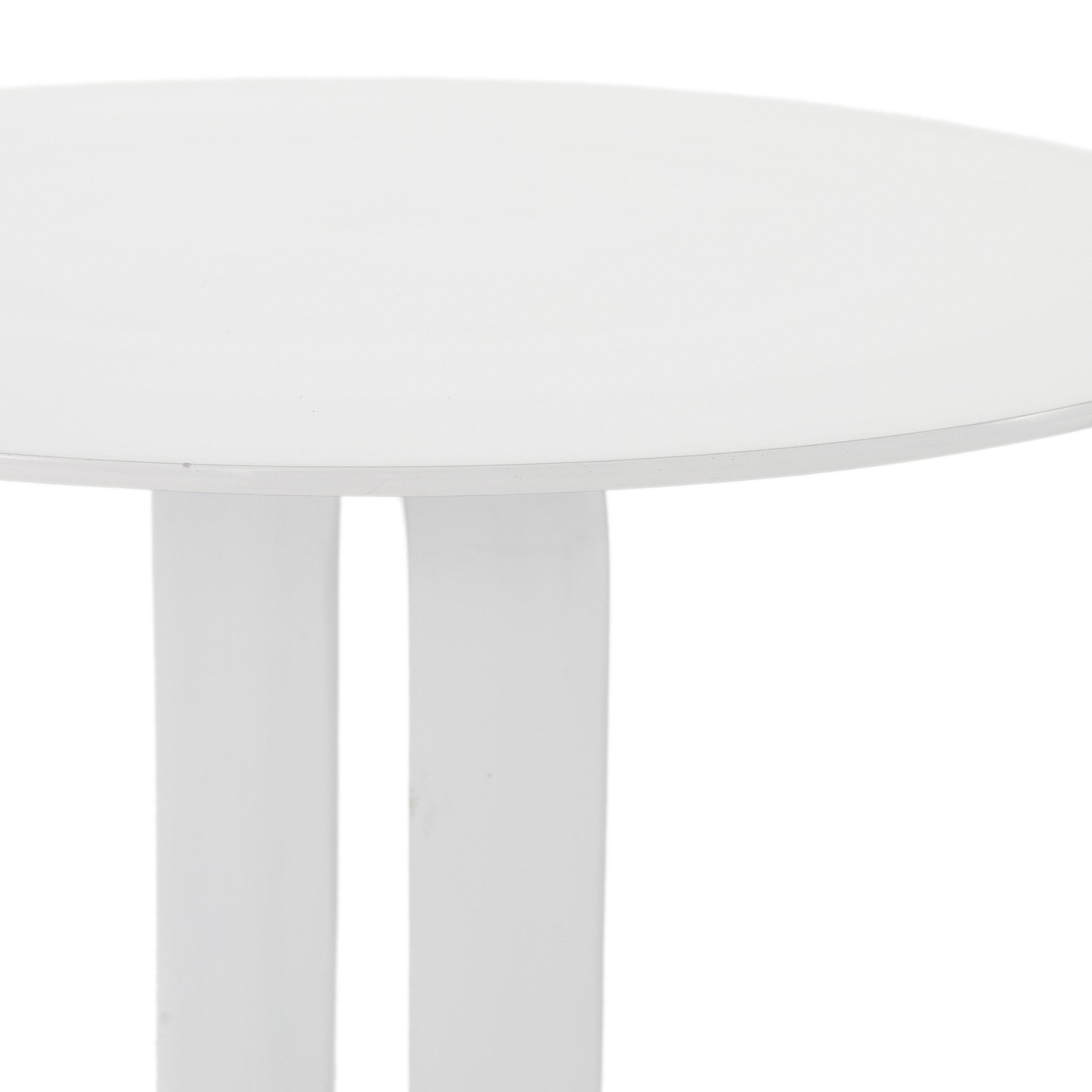Douglas End Table - White Aluminum