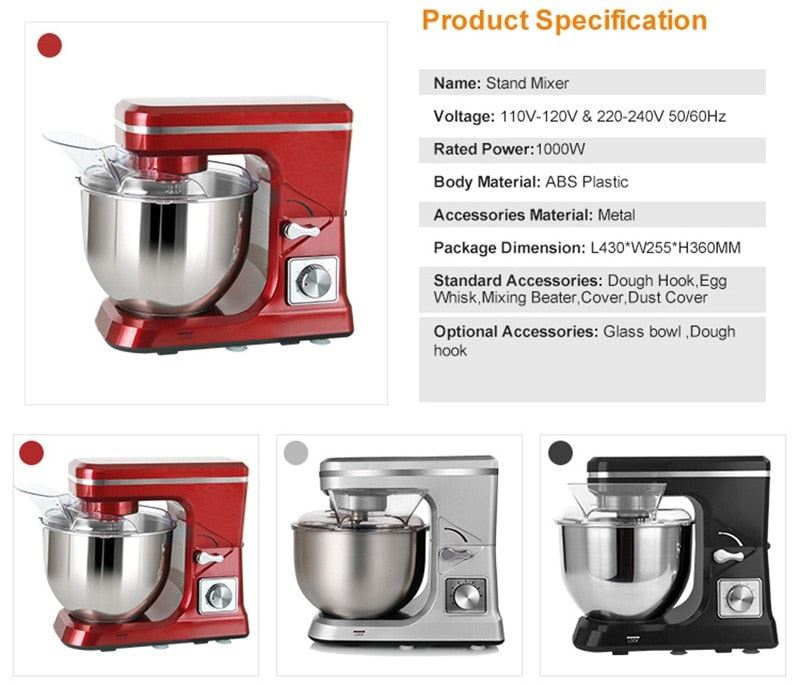 Kitchenaid Stand Mixer Household Automatic Multi-function Electric Dough Mixer