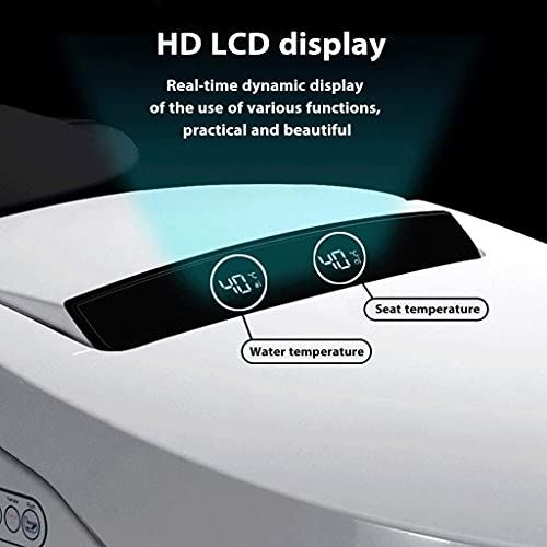 Dual Flush with Remote Control, Elongated One Piece Smart Toilet