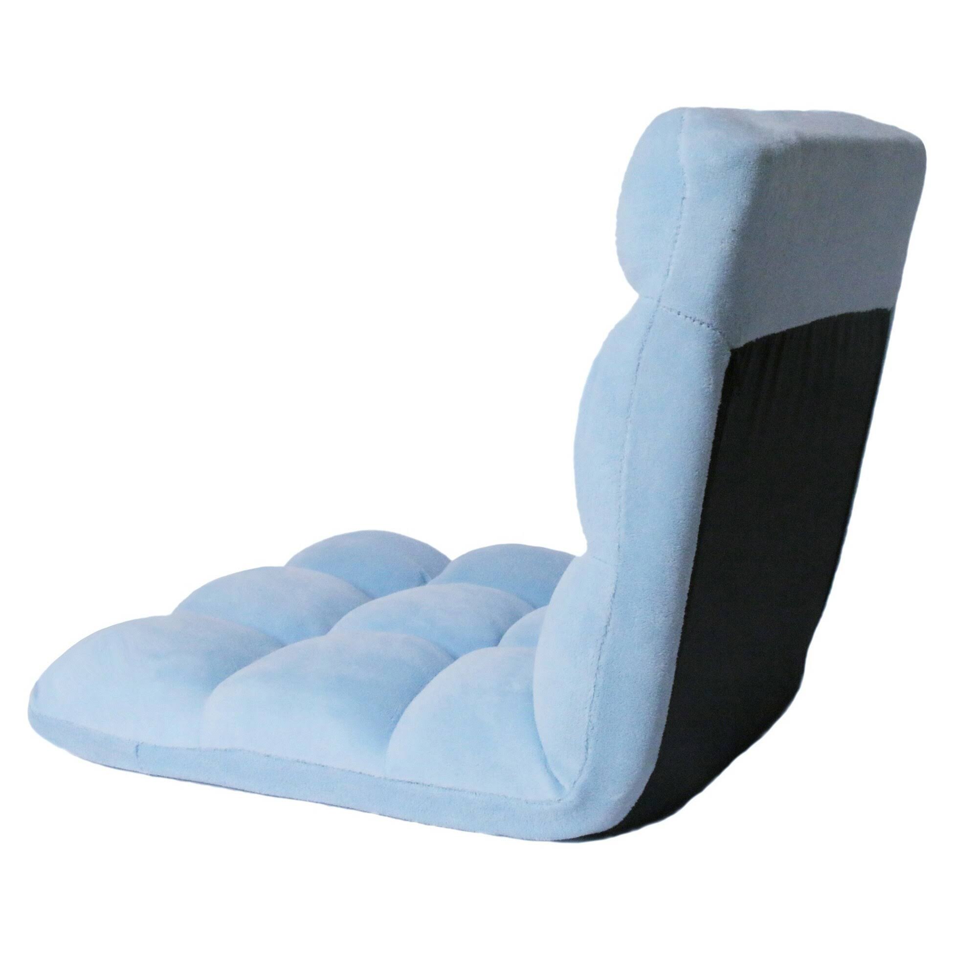 Chic Home Loungie Armless Quilted Recliner Chair, Light Blue