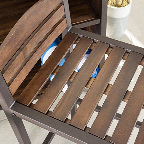 GDF Studio Isabel Acacia Bar with Barstools