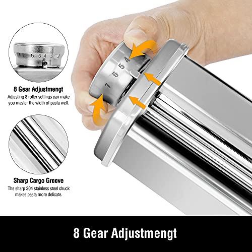 Hauswirt 3-IN-1 5.3Qt Stand Mixer With Pasta Maker Bundle