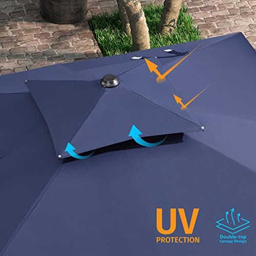 10�� Cantilever Square Umbrella �C Navy Blue