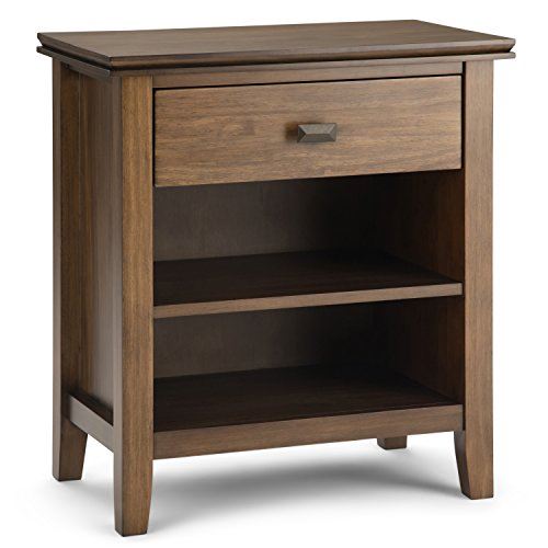 24 inches Wide Night Stand with Storage 1 Drawer and 2 Shelves For the Bedroom
