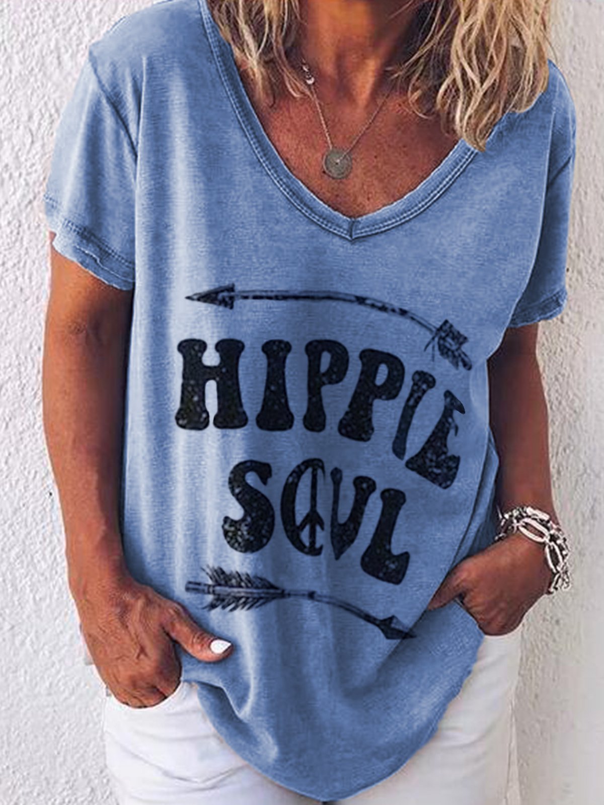 Gray Cotton-Blend Short Sleeve Shirts & Tops