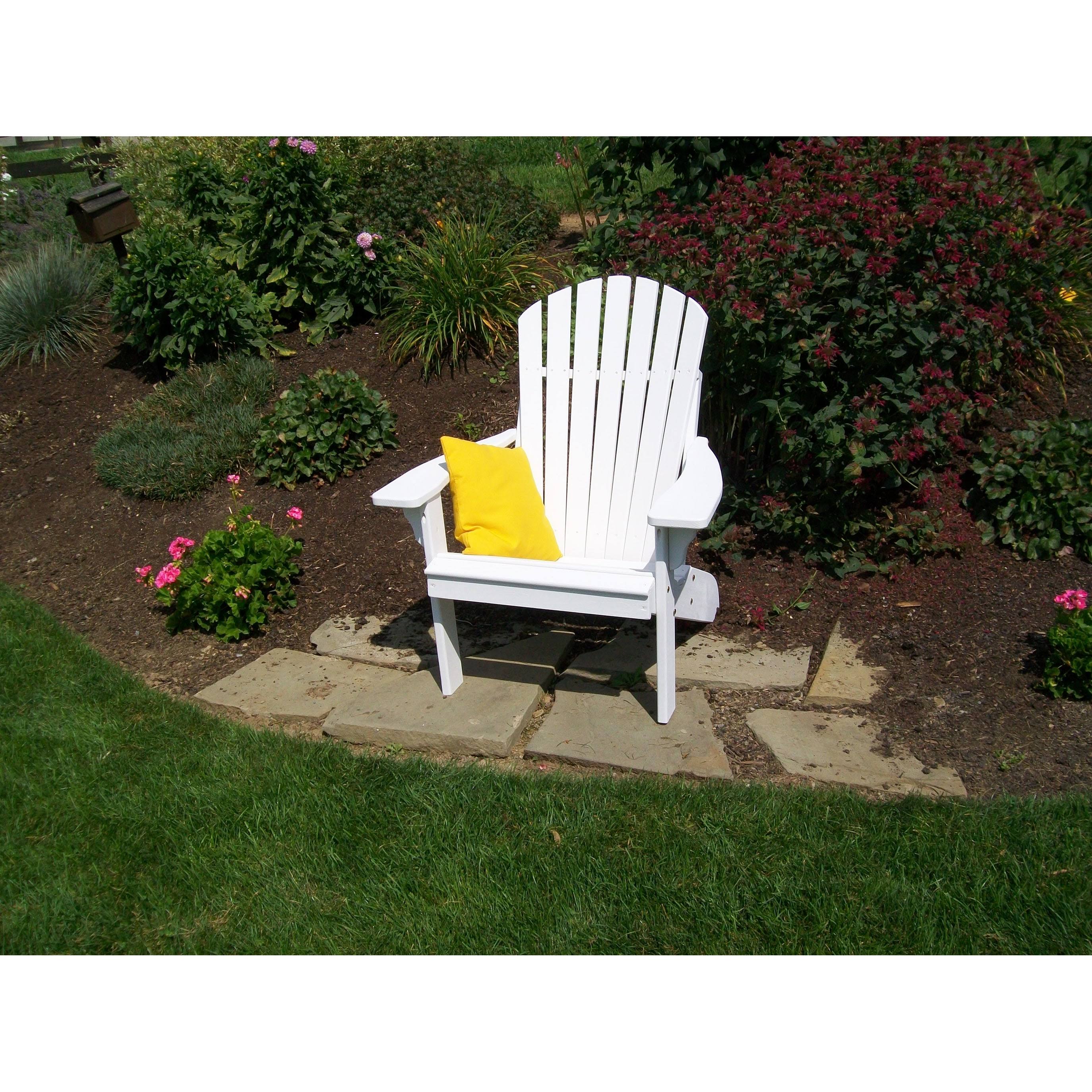 Pine Fanback Adirondack Chair - Cedar Stain