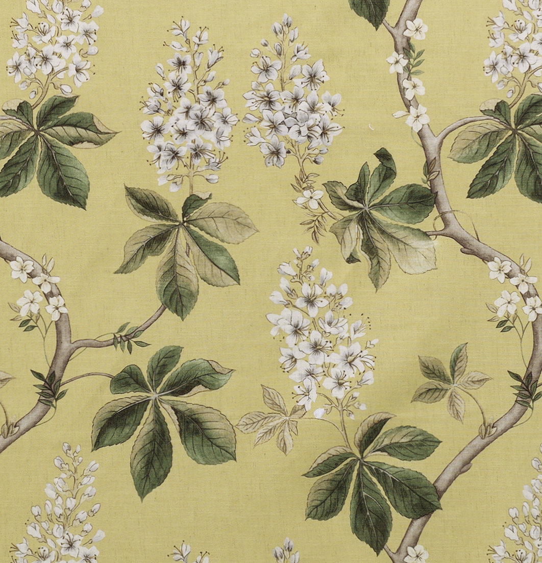 Frey Floral Print Fabric Swatch Polyester Cotton, Refundable For Order Amount Over $399