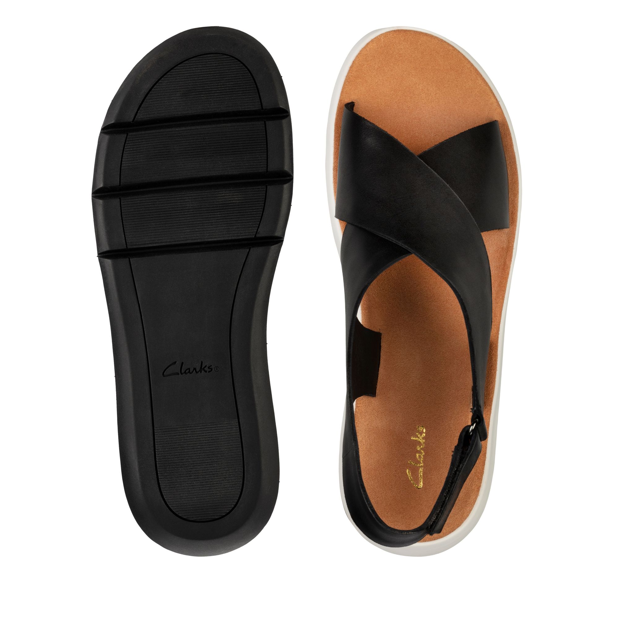 Women Sandals Jemsa Cross Black Leather