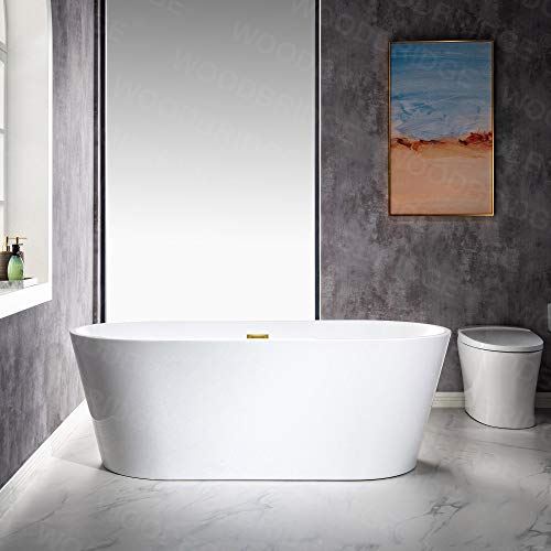 BTA1513-BG-Drain &O+ Pillow Bathtub, Brushed Gold